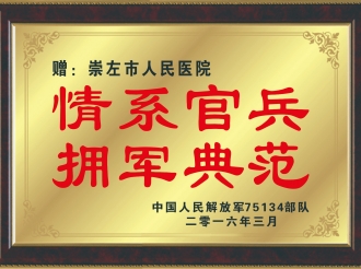 荣获中国人民解放军75134部队赠予“情系官兵 拥军典范”