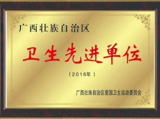 荣获广西壮族自治区卫生先进单位