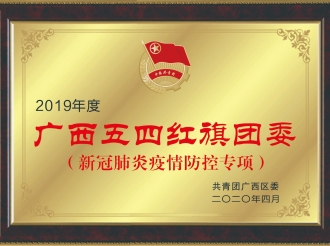 院团委获2020年新冠疫情防控“广西五四红旗团委”