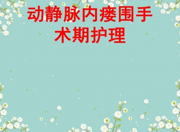 动静脉内瘘围手术期护理