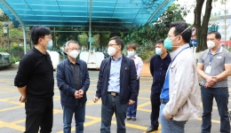 副市长冉光富到我院检查医疗废物处置工作