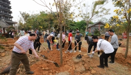 崇左市人民医院组织党员开展“建美丽崇左·青春行动”植树主题党日活动